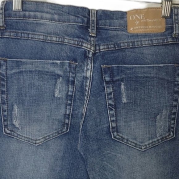 One Teaspoon Medium Rise Relaxed Leg Tappered Rolled Cuff Jeans - Picture 8 of 14